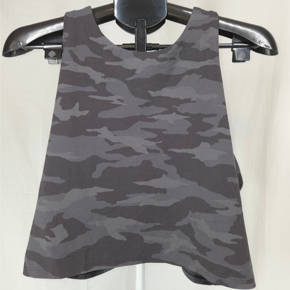 Athleta Camo Tank Top sports bra 3X Black Athletic Workout Sleeveless Stretch